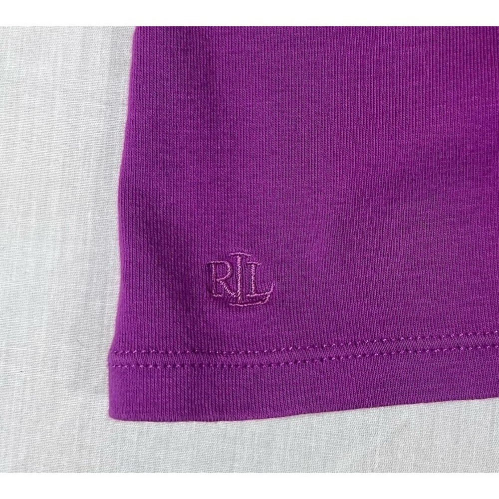 Lauren Ralph Lauren Womens XS Purple Long Sleeve Stretch Knit Top Solid - Picture 5 of 8